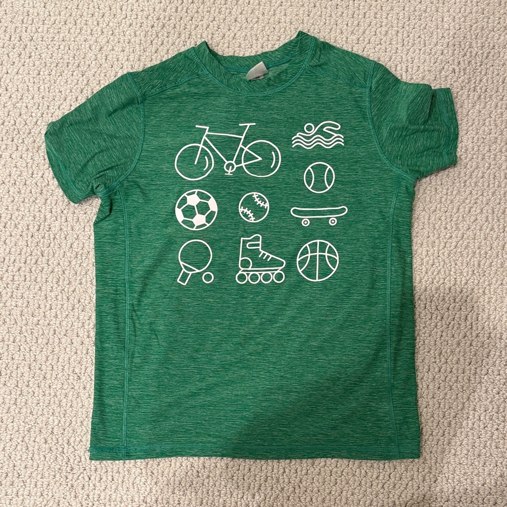 Hanna Andersson Green Sports Icons Tee